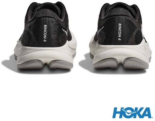 (Women) HOKA ONE ONE Rincon 4 Wide Running Shoes Black/White Black Black HO1155133BWHT Details for (Women) HOKA ONE ONE Rincon 4 Wide Running Shoes Black/White Black Black HO1155133BWHT
