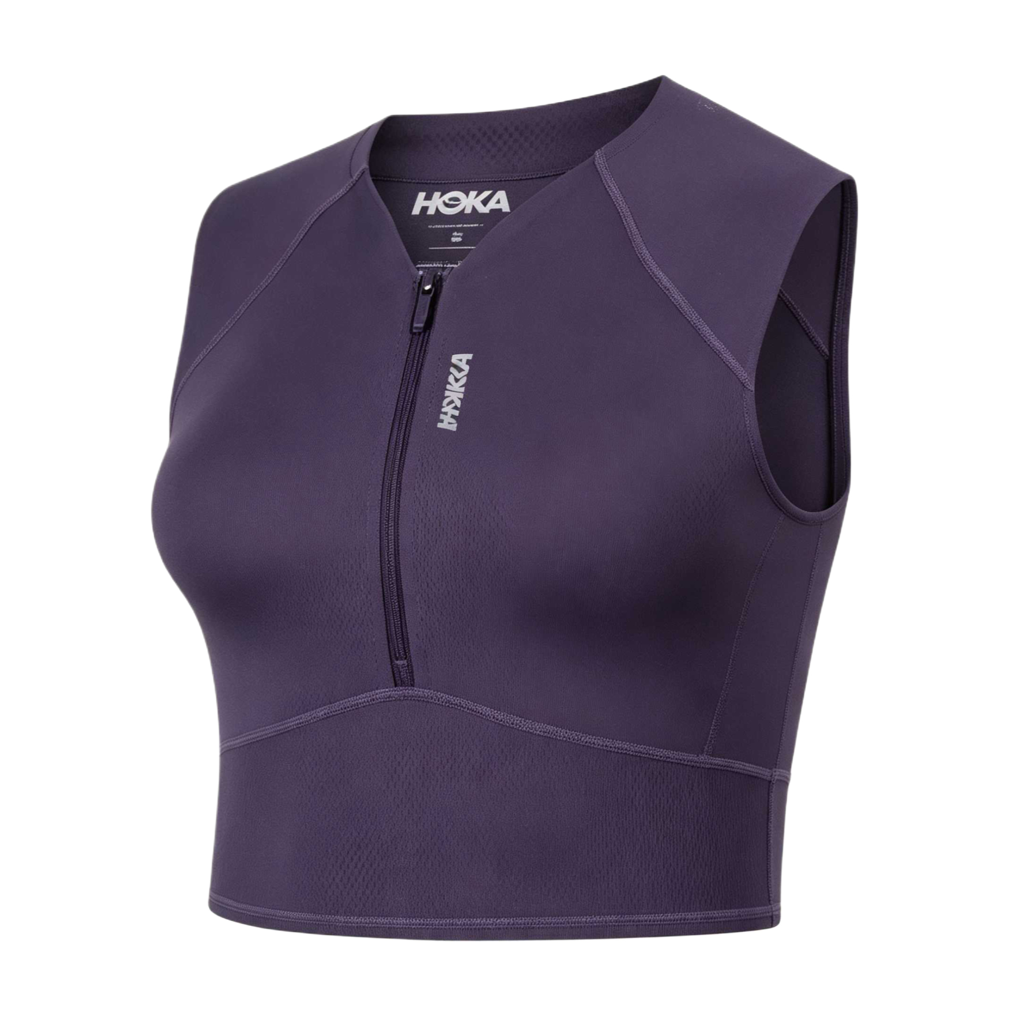 (Women) HOKA ONE ONE Skybreeze Sleeveless Zip Vest - Monochrome 1178671-SQDNK