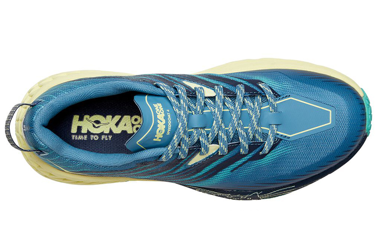 Lookbook (W) HOKA ONE ONE Speedgoat 4 Low-top Biru/Hijau 1106527-PBLG
