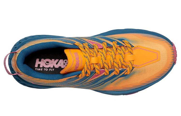 Lookbook (W) HOKA ONE ONE Speedgoat 4 Rendah Biru/Oren 1106527-SPNB