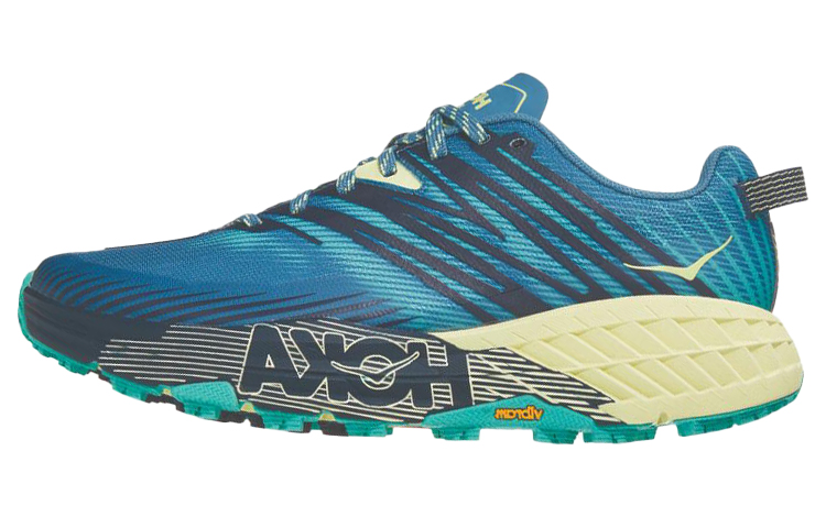 (Women) HOKA ONE ONE Speedgoat 4 Wide 'Provincial Blue Luminary Green' 1106529-PBLG