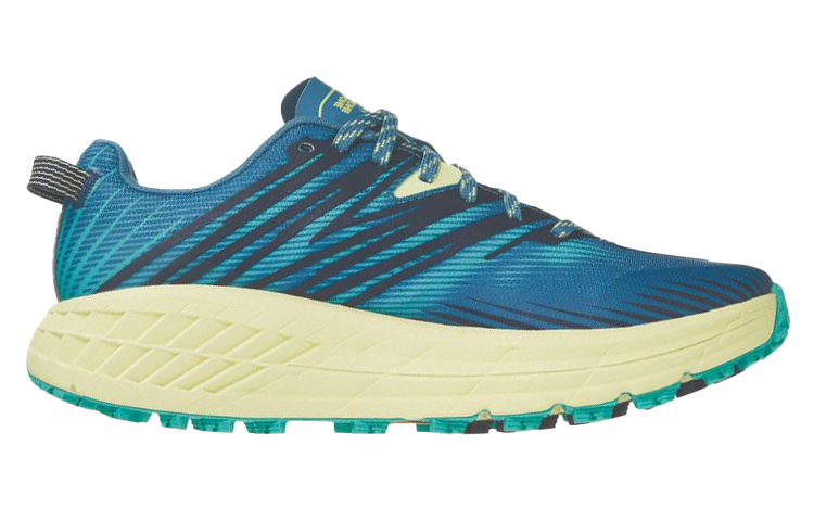 Order (W) HOKA ONE ONE Speedgoat 4 Wide 'Azul Provincial Verde Luminary' 1106529-PBLG
