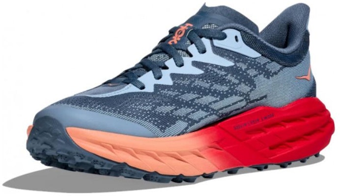 HOKA ONE ONE Speedgoat 5 舒適百搭 織物減震耐磨 低幫 越野跑步鞋 女款 紅藍色 Lookbook HOKA ONE ONE Speedgoat 5 舒適百搭 織物減震耐磨 低幫 越野跑步鞋 女款 紅藍色