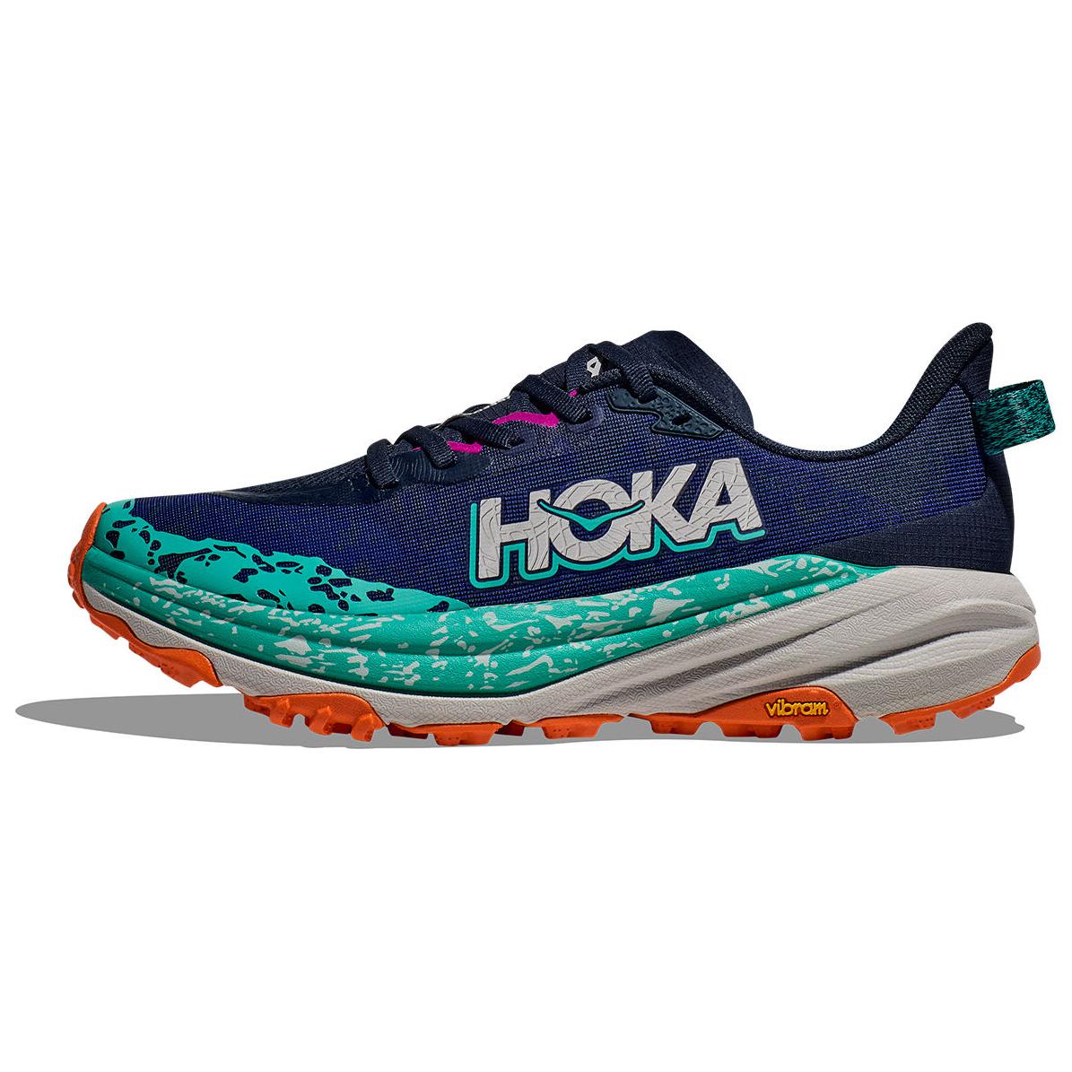 (Women) HOKA ONE ONE Speedgoat 6 Trail Running Shoes Blue Green 1147811-VYM