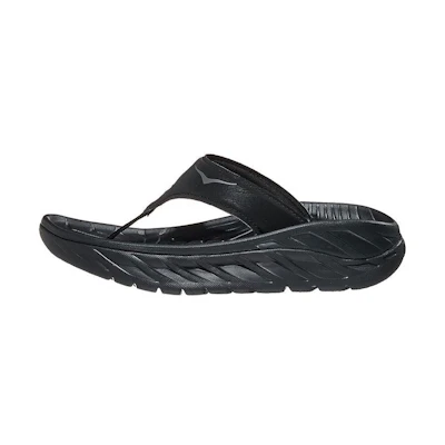 (W) HOKA Ora Recovery Flip Slide 'Black Dark Gull Grey'