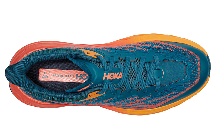 Details for (W) HOKA Speedgoat 5 Wide 'Azul Coral Camellia' 1123160-BCCML