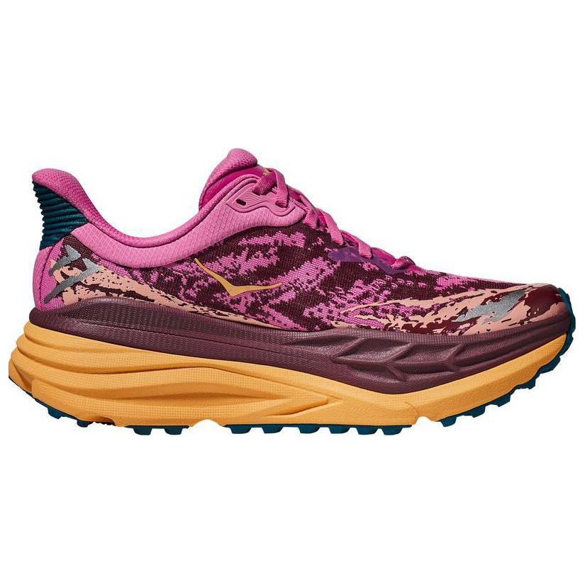 Order HOKA ONE ONE 圓頭繫帶 減震耐磨 低筒 跑步鞋 女款 紅黃色