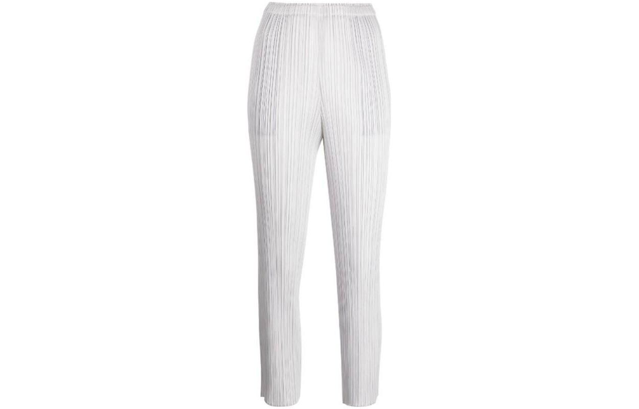 Lookbook (W) オムプリッセ イッセイミヤケ スリムフィット ゴムウエストパンツ グレー PP38JF11110