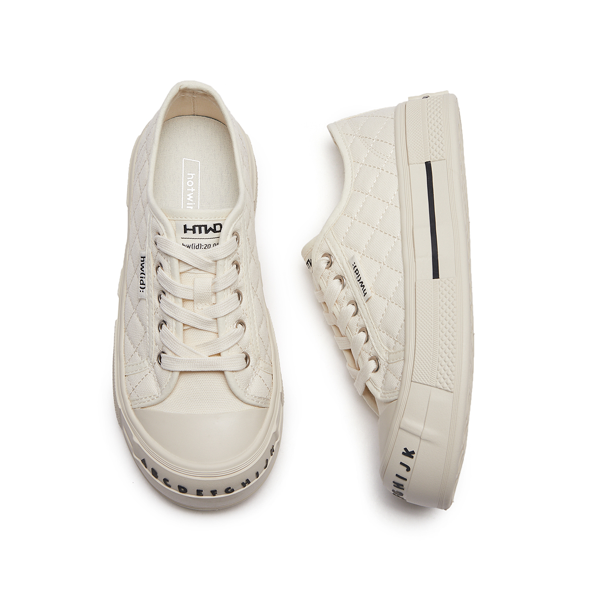 Shop (W) Hotwind 帆布低筒鞋 '復古舒適 配字母裝飾' H14W3726