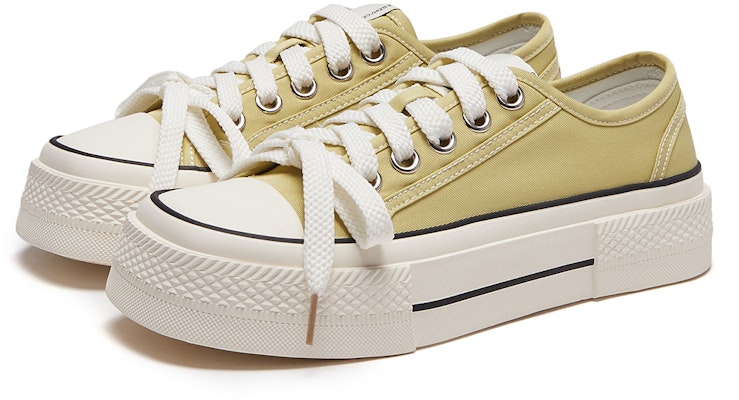 (Women) Hotwind Canvas Low Top 'Round Toe Lace-up Comfort' H14W3V27 3