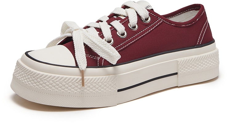 (Women) Hotwind Canvas Low Top 'Round Toe Lace-up Comfort' H14W3V27 6