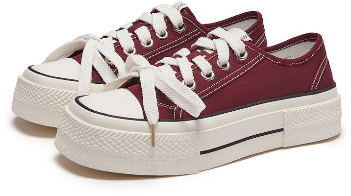 (Women) Hotwind Canvas Low Top 'Round Toe Lace-up Comfort' H14W3V27 7