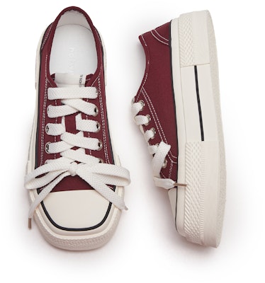 (Women) Hotwind Canvas Low Top 'Round Toe Lace-up Comfort' H14W3V27 8