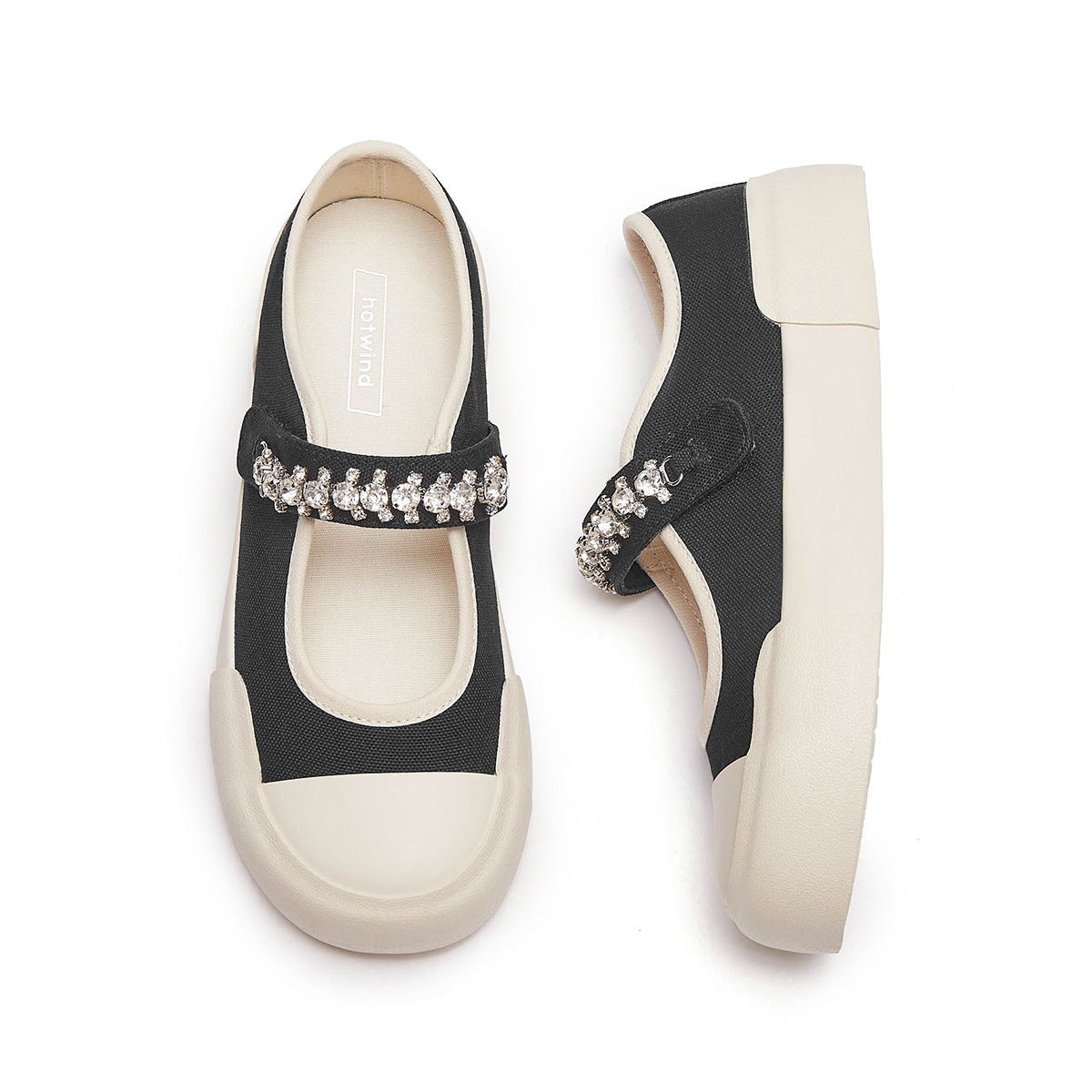 (W) Hotwind Casual Round-Toe Velcro Sneakers 'Versatile Fabric' 圖 5