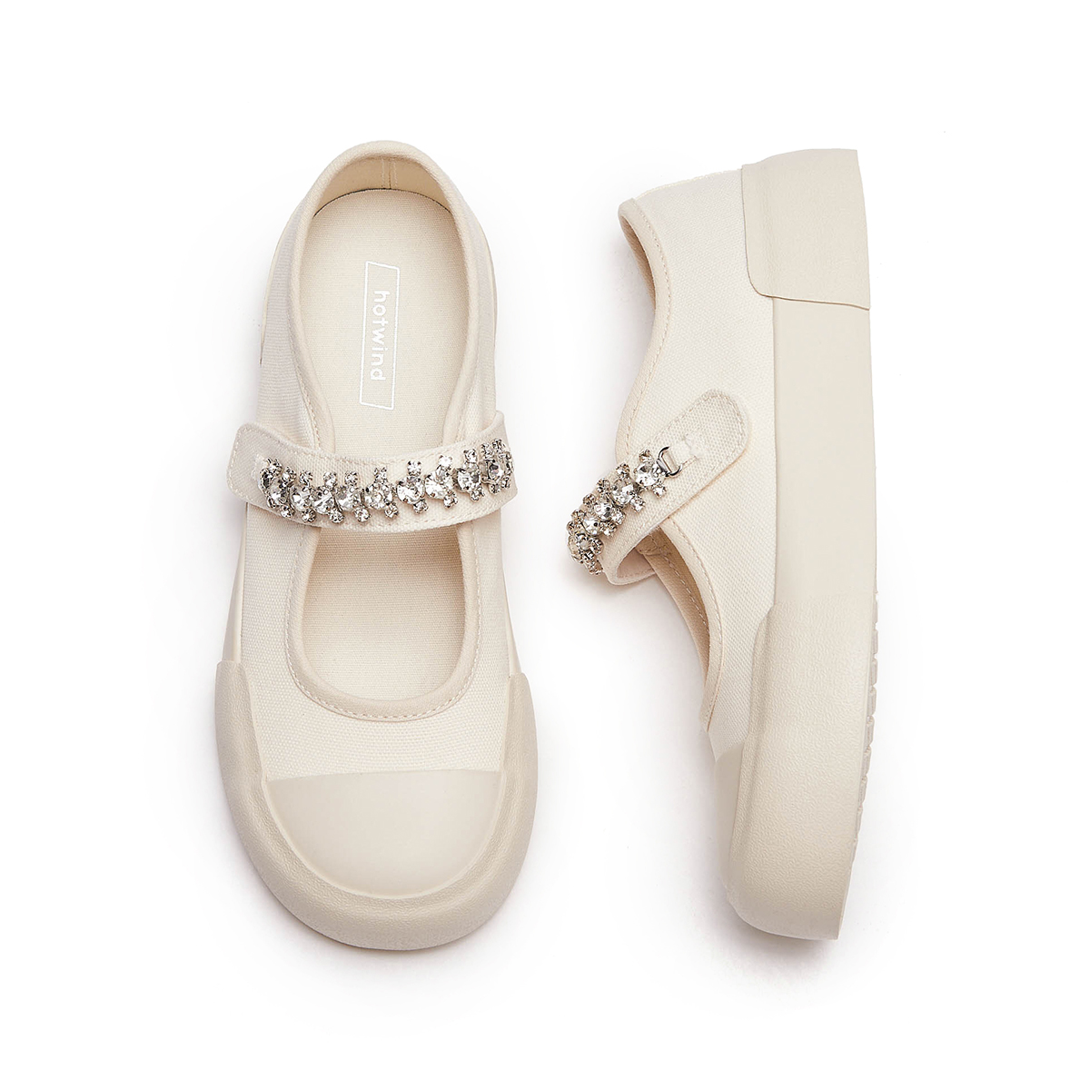 (W) Hotwind Casual Round-Toe Velcro Sneakers 'Versatile Fabric' 圖 8