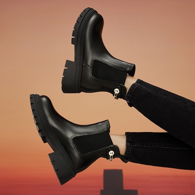 (W) 핫윈드 첼시 부츠 '탑 그레인 가죽 라운드 토' H82W3803 1