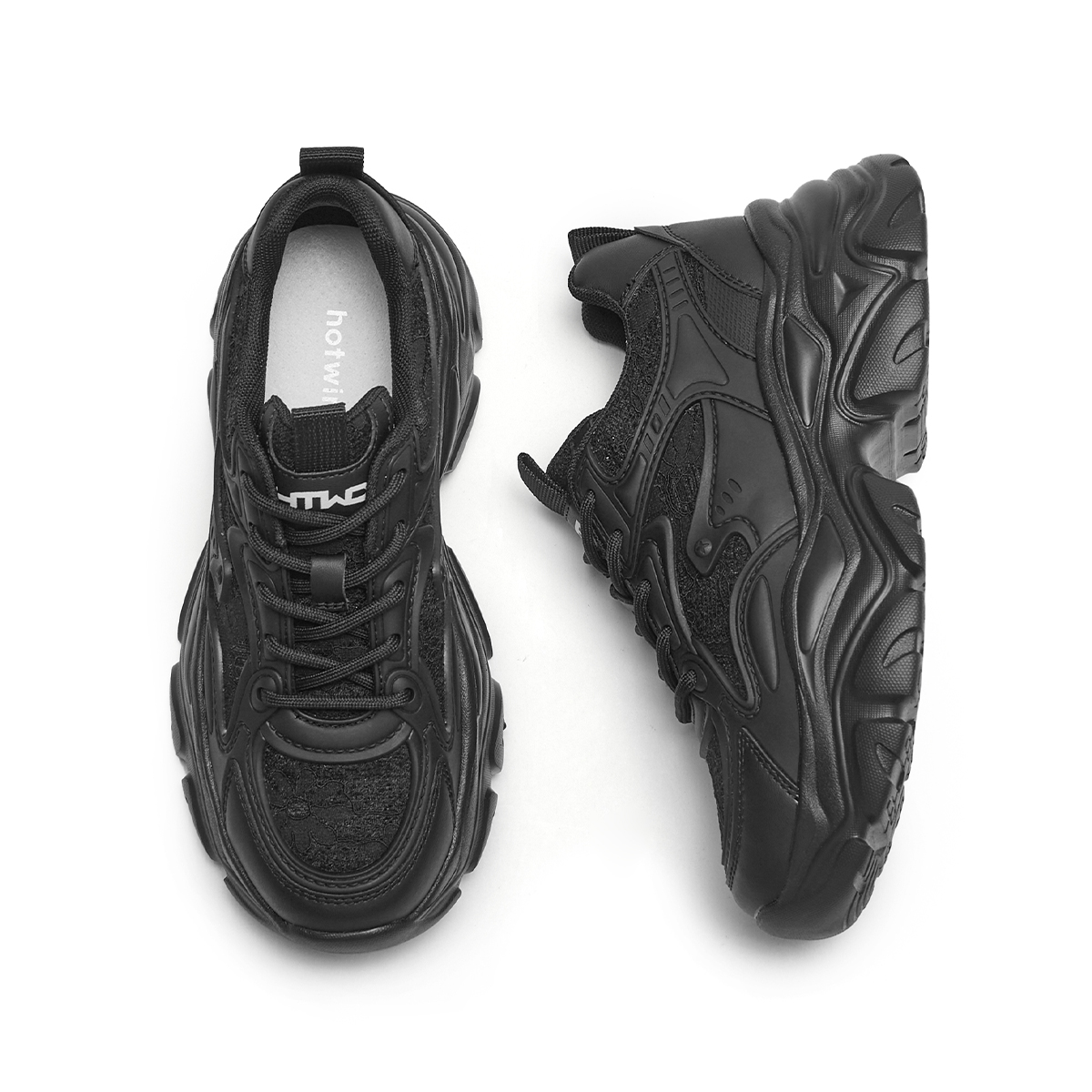 Shop (W) Hotwind Chunky Dad Sneakers ''Patchwork Grey'' Abu-Abu Patchwork H42W3V29