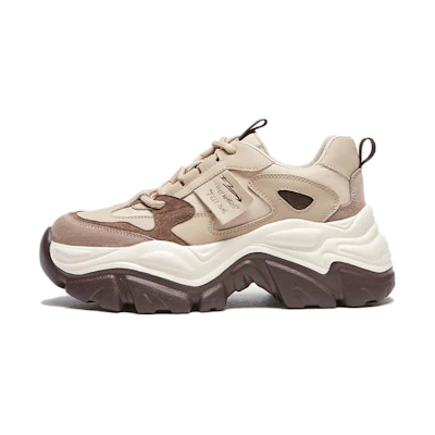 (W) Hotwind Chunky Sneaker 'Woven Round Toe Lace-Up'