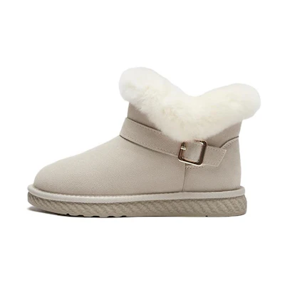 (W) Hotwind Cowhide Snow Boots 'Warm Casual 3cm'