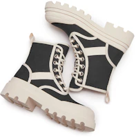 Shop (W) Bottes Martin courtes Hotwind en denim patchwork à semelle épaisse ''Cowboy 4cm'' H95W3809
