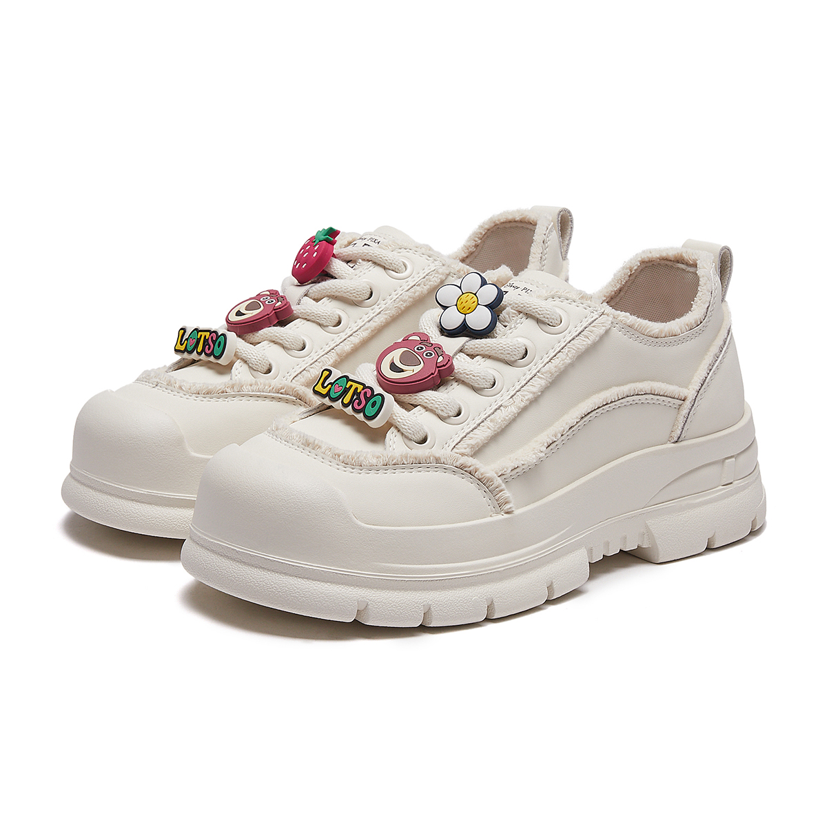 Lookbook (W) Hotwind Disney x Low Top Sneakers ''Beige'' ''Strawberry Bear'' Sepatu Sneakers. H13W3399