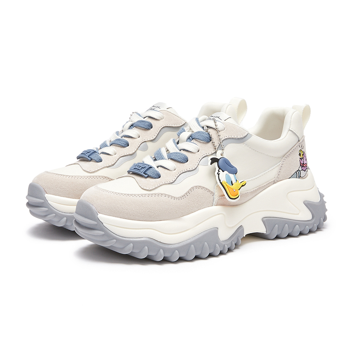 Sizing (W) 핫윈드 디즈니 x 미키 패밀리 컬러블록 청키 레트로 대드 슈즈 H11W3196