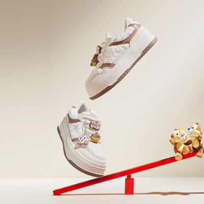 (W) ホットウィンド ディズニー ミッキーファミリー ローカット『ふわふわ可愛い』 H91W3499 2