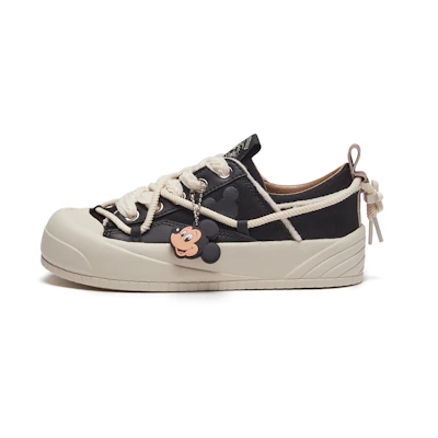 (W) Hotwind Disney Mickey Family Series Low Top 'Mickey Pendant Patchwork Black'
