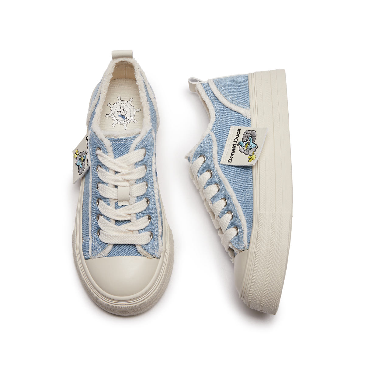Shop (W) Hotwind 迪士尼 x 米奇家族系列低筒 '丹寧拼布藍' H14W3389