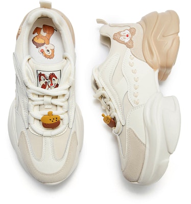 (W) 熱風 Disney x 琪琪弟弟系列『米色復古老爹鞋』 H42W3398 Shop (W) 熱風 Disney x 琪琪弟弟系列『米色復古老爹鞋』 H42W3398