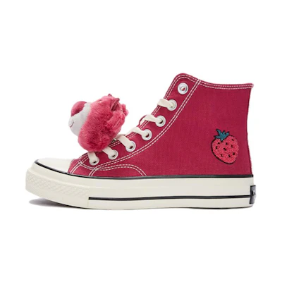 (W) Hotwind Disney Toy Story High-Top Canvas 'Burgundy Patchwork'