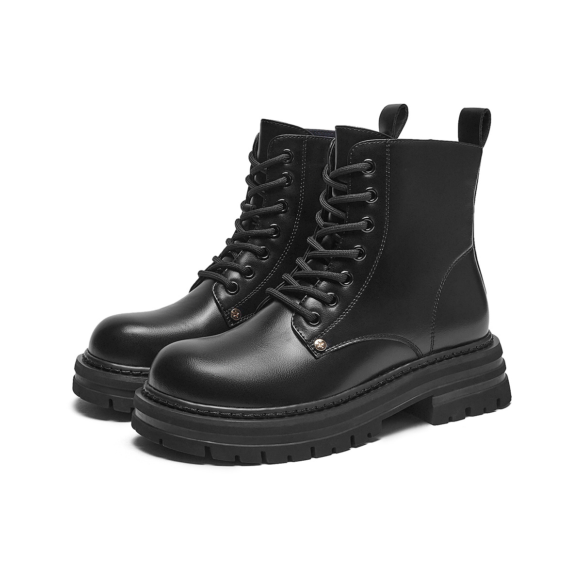 Lookbook (W) Botas Martin de Tobillo Hotwind de Cuero Doble Capa 'Cálidas y Versátiles'. H95W3836