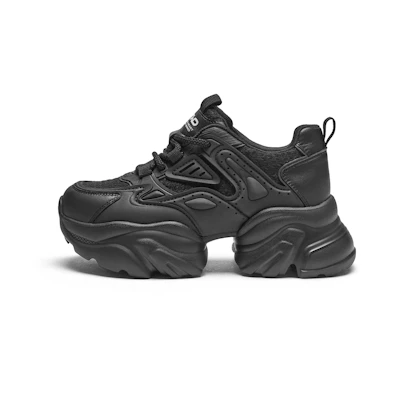 (W) Hotwind Fabric Basic Platform Low-Top 'Dad Shoe'