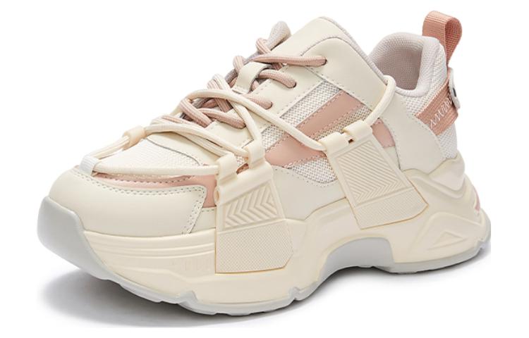 Order (W) ホットウィンド ファブリック ファッション ダッドシューズ ''ホワイト ピンク'' H42W3117