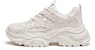 (Women) Hotwind Fabric Multilayered Patchwork Low-Top Dad Shoes 'Beige' H42W3702