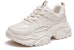 (Women) Hotwind Fabric Multilayered Patchwork Low-Top Dad Shoes 'Beige' H42W3702