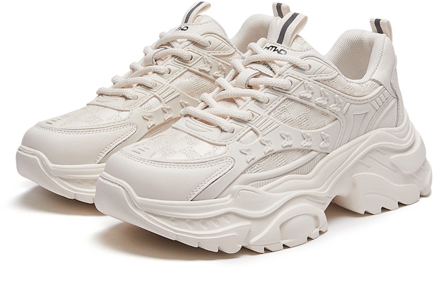 (Women) Hotwind Fabric Multilayered Patchwork Low-Top Dad Shoes 'Beige' H42W3702 Lookbook (Women) Hotwind Fabric Multilayered Patchwork Low-Top Dad Shoes 'Beige' H42W3702
