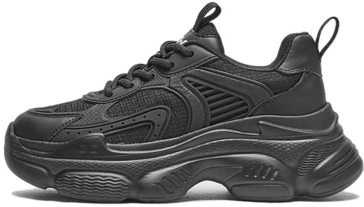 women-hotwind-fabric-round-toe-lace-up-breathable-black-sweet-cool-daddy-h42-w3102