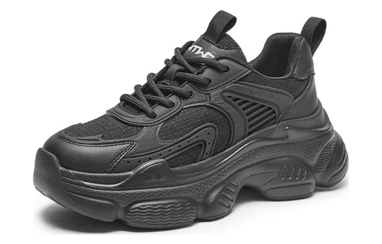 Order (W) Hotwind Kain Round-Toe Lace-Up Hitam ''Sweet Cool Daddy'' Bernapas H42W3102