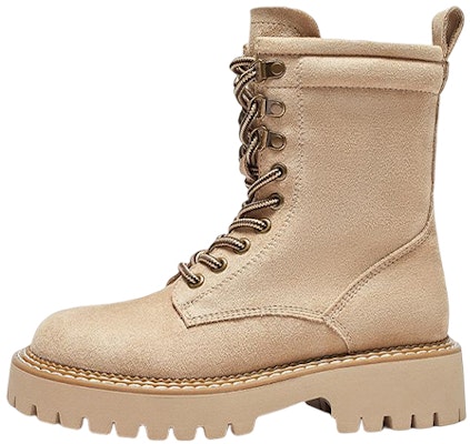 (Women) Hotwind Fabric Round Toe Lace-Up 'Solid Color Thick Sole Short Martin Boots' H95W2820 Order (Women) Hotwind Fabric Round Toe Lace-Up 'Solid Color Thick Sole Short Martin Boots' H95W2820