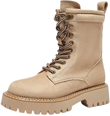 (Women) Hotwind Fabric Round Toe Lace-Up 'Solid Color Thick Sole Short Martin Boots' H95W2820 Lookbook (Women) Hotwind Fabric Round Toe Lace-Up 'Solid Color Thick Sole Short Martin Boots' H95W2820