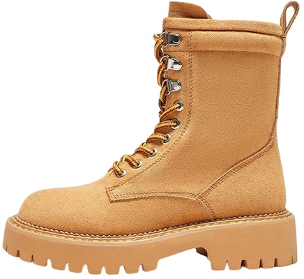 (Women) Hotwind Fabric Round Toe Lace-Up 'Solid Color Thick Sole Short Martin Boots' H95W2820 Shop (Women) Hotwind Fabric Round Toe Lace-Up 'Solid Color Thick Sole Short Martin Boots' H95W2820