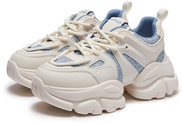 (Women) Hotwind Fabric Round Toe Lace-Up Support Low-Top 5.5cm 'Dad Shoe' H42W3721 3