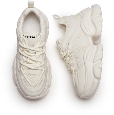 (Women) Hotwind Fabric Round Toe Lace-Up Support Low-Top 5.5cm 'Dad Shoe' H42W3721 Cheap (Women) Hotwind Fabric Round Toe Lace-Up Support Low-Top 5.5cm 'Dad Shoe' H42W3721
