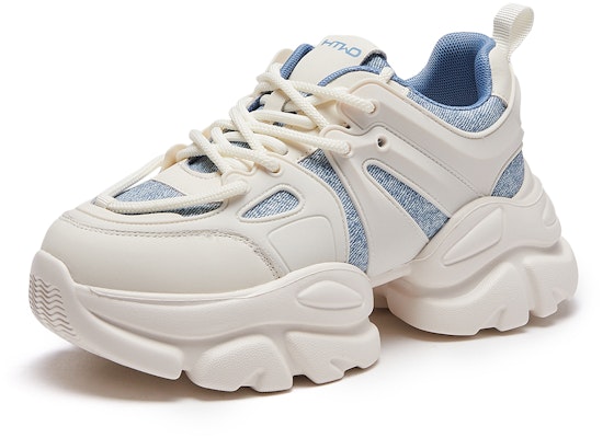 (Women) Hotwind Fabric Round Toe Lace-Up Support Low-Top 5.5cm 'Dad Shoe' H42W3721 2