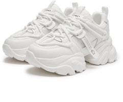 (W) 핫윈드 패브릭 라운드 토 레이스업 두꺼운 밑창 플랫폼 '아빠 신발' H42W3521 Lookbook (W) 핫윈드 패브릭 라운드 토 레이스업 두꺼운 밑창 플랫폼 '아빠 신발' H42W3521