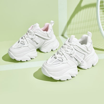 (Women) Hotwind Fabric Round Toe Lace-Up Thick Sole Platform 'Dad Shoes' H42W3521 Details for (Women) Hotwind Fabric Round Toe Lace-Up Thick Sole Platform 'Dad Shoes' H42W3521