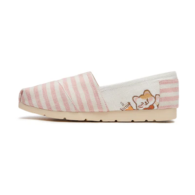 (W) Hotwind Fabric Square Toe CMFT Colorblock Casual Flats