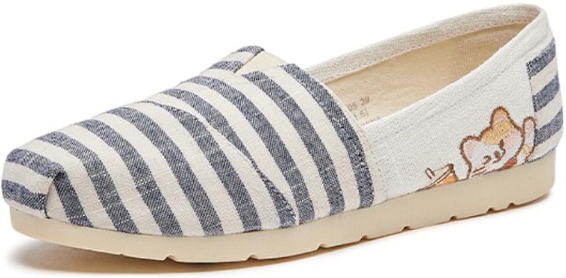 (Women) Hotwind Fabric Square Toe Comfort Colorblock Casual Flats H30W3505 Order (Women) Hotwind Fabric Square Toe Comfort Colorblock Casual Flats H30W3505