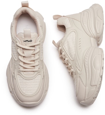 (Women) Hotwind Fabric Thick Sole Dad Shoes Low Top 'Versatile Fashion' H42W3V28 4